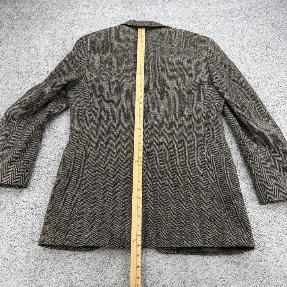 Vintage Brooks Brothers Blazer Mens 41L Tweed Shetland Wool Herringbone USA Made